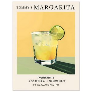 Artfulprints Poster Tommy's Margarita cocktail – Ingrediënten – 30×40 Artfulprints Poster Tommy's Margarita cocktail – Ingrediënten – 30×40