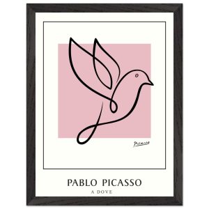 Artfulprints Poster met Lijst Pablo Picasso – A dove – 30×40 cm – Roze Artfulprints Poster met Lijst Pablo Picasso – A dove – 30×40 cm – Roze