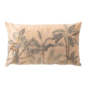 AARON – sierkussen 30×50 cm – bladmotief – Moss Gray – roze AARON – sierkussen 30×50 cm – bladmotief – Moss Gray – roze