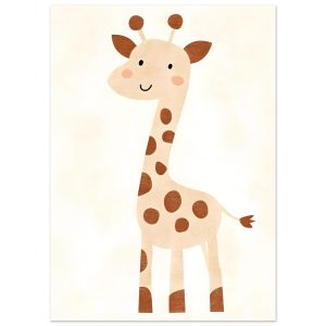 Artfulprints Poster Mama giraffe – 50×70 cm – Geel Artfulprints Poster Mama giraffe – 50×70 cm – Geel