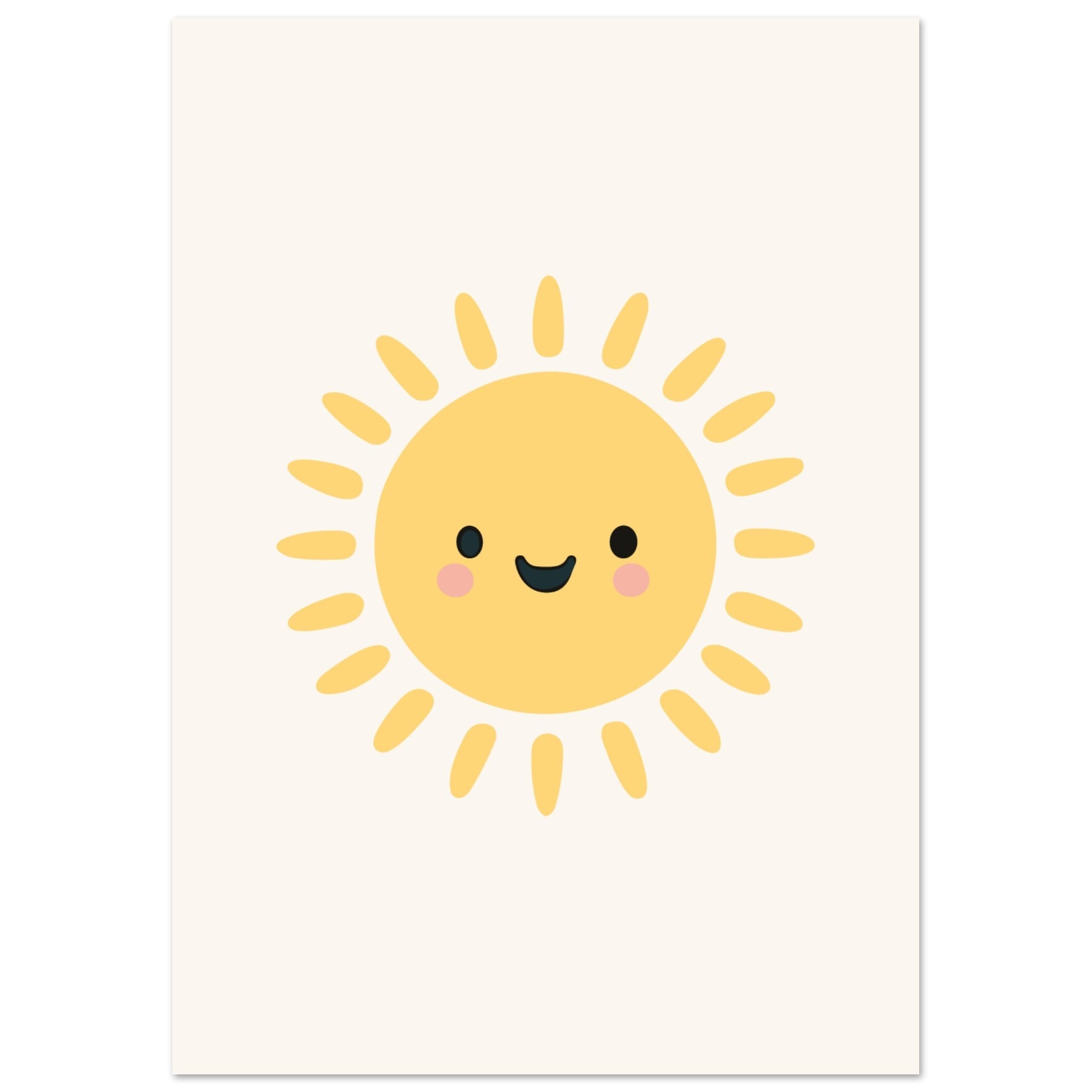 Artfulprints Poster Sunshine - A4 21x29.7 cm - Geel
