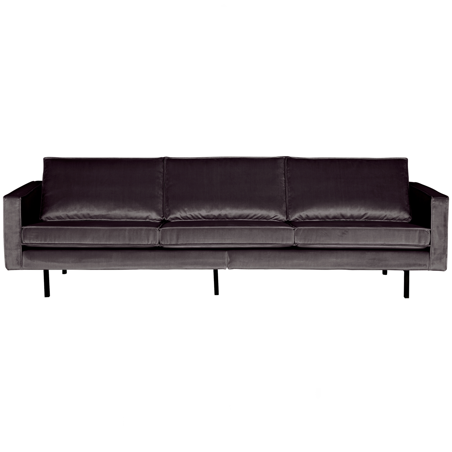 WOOOD 3-zits bank Rodeo - Velvet - Antraciet - 85x277x86