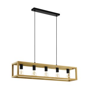 EGLO hanglamp Blackcrown 1 – e27 – 100 cm – zwart/bruin EGLO hanglamp Blackcrown 1 – e27 – 100 cm – zwart/bruin