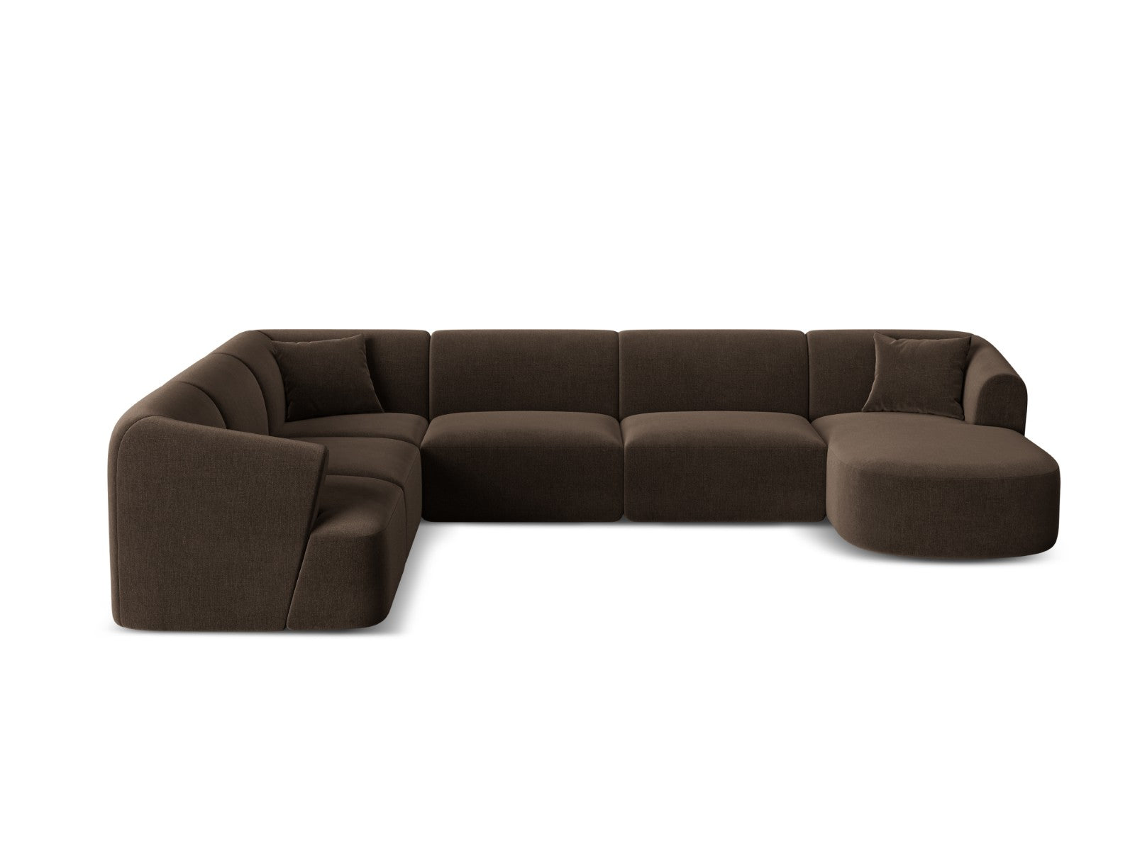 Cosmopolitan Design Modulaire panoramische hoekbank links Campi 7-zits