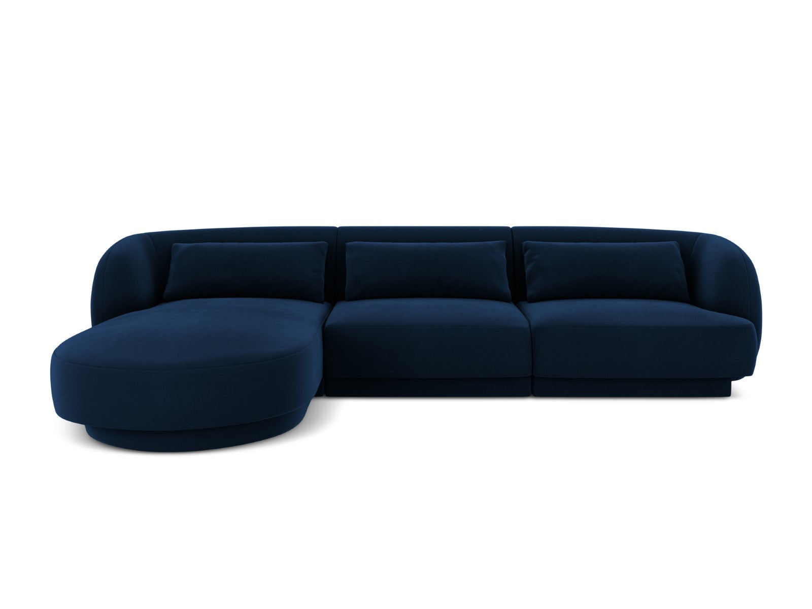 Cosmopolitan Design linker hoekbank Tulum 4-zits, flueel, koningsblauw