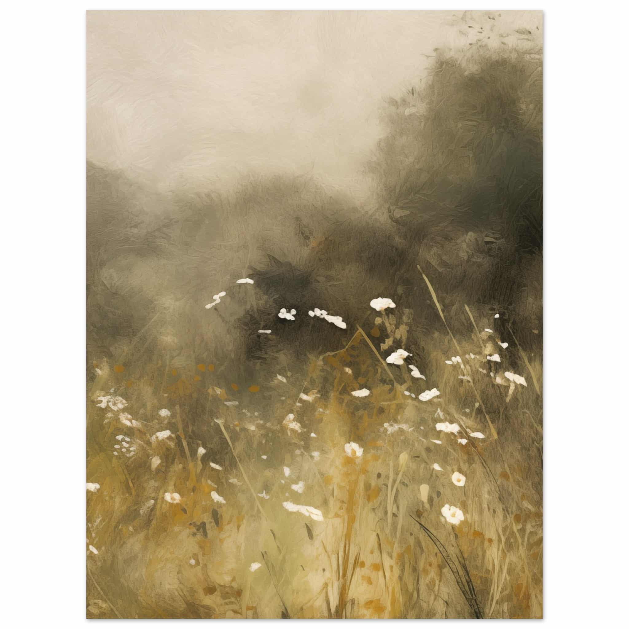 Artfulprints Poster Abstract - Floral essence - 30x40 cm - Groen
