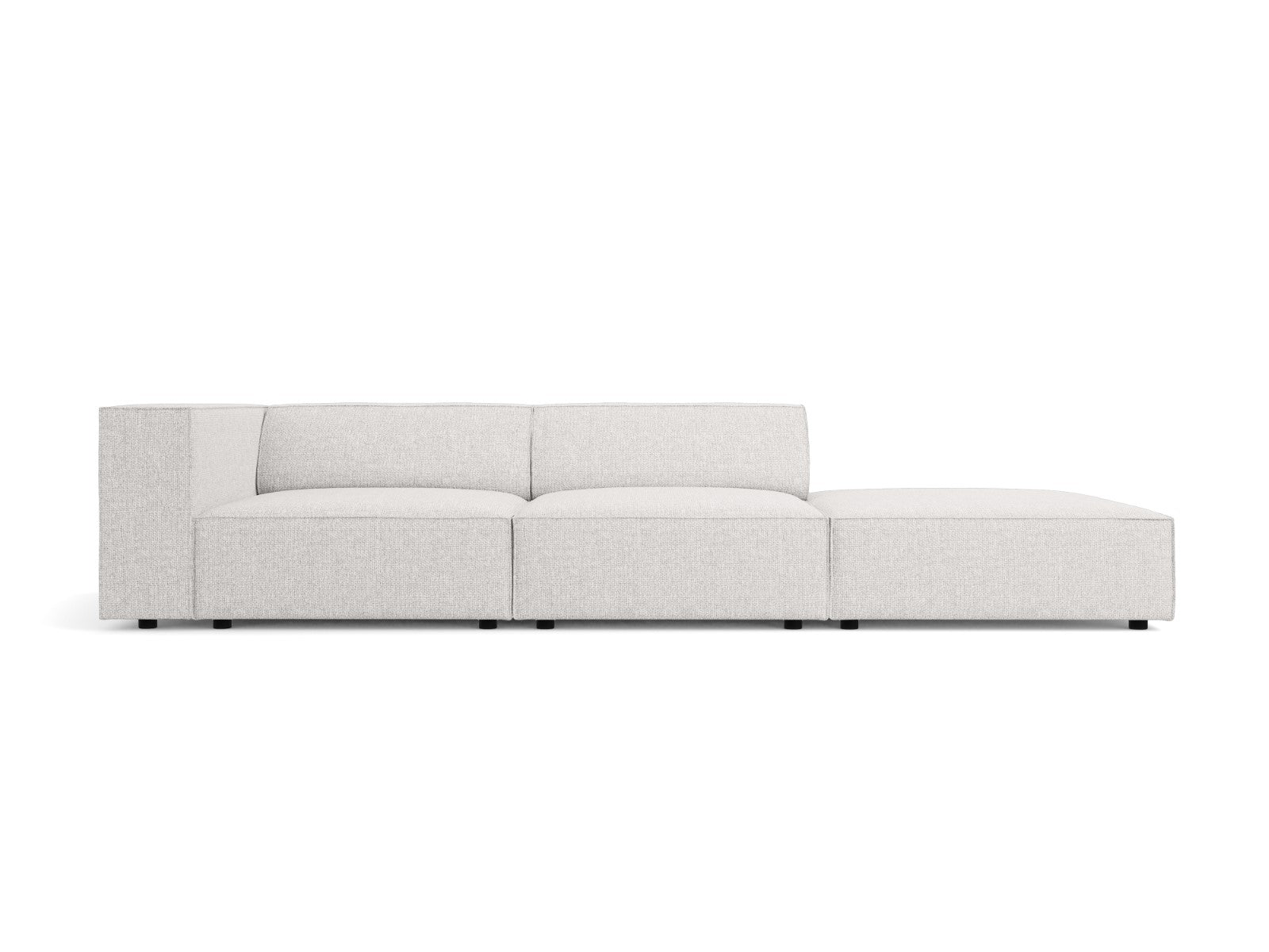 Cosmopolitan Design Rechte bank Arendal 4-zits, chenille, lichtgrijs -