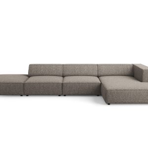 Cosmopolitan Design rechter hoekbank Arendal 5-zits, chenille, grijs – Cosmopolitan Design rechter hoekbank Arendal 5-zits, chenille, grijs –