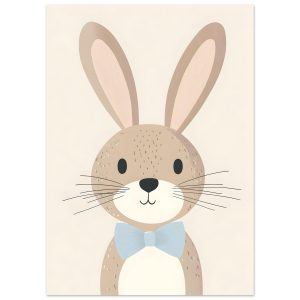 Artfulprints Poster Konijn met strik – 50×70 cm – Bruin Artfulprints Poster Konijn met strik – 50×70 cm – Bruin