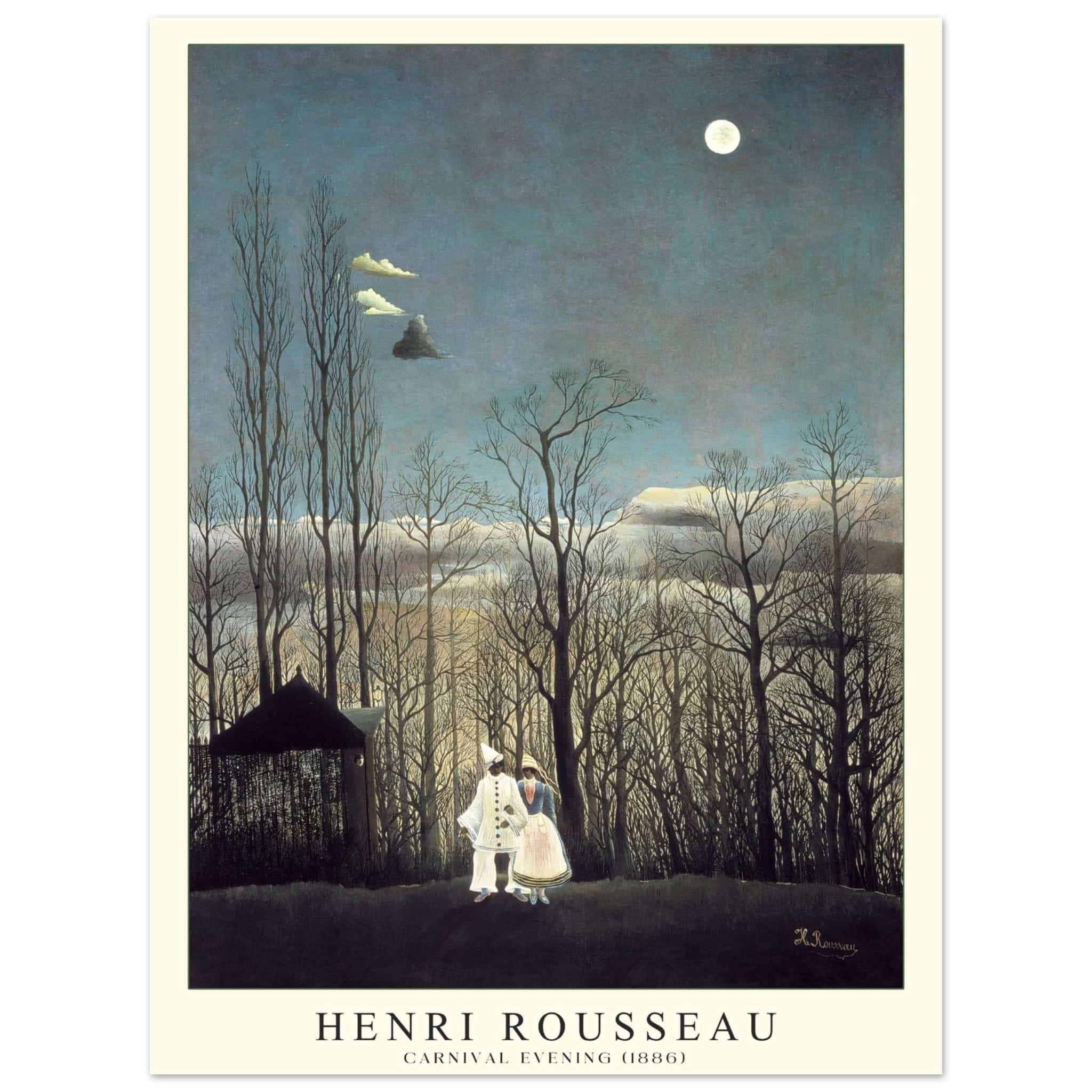 Artfulprints Poster Henri Rousseau - Carnival evening - 30x40 cm - Bla