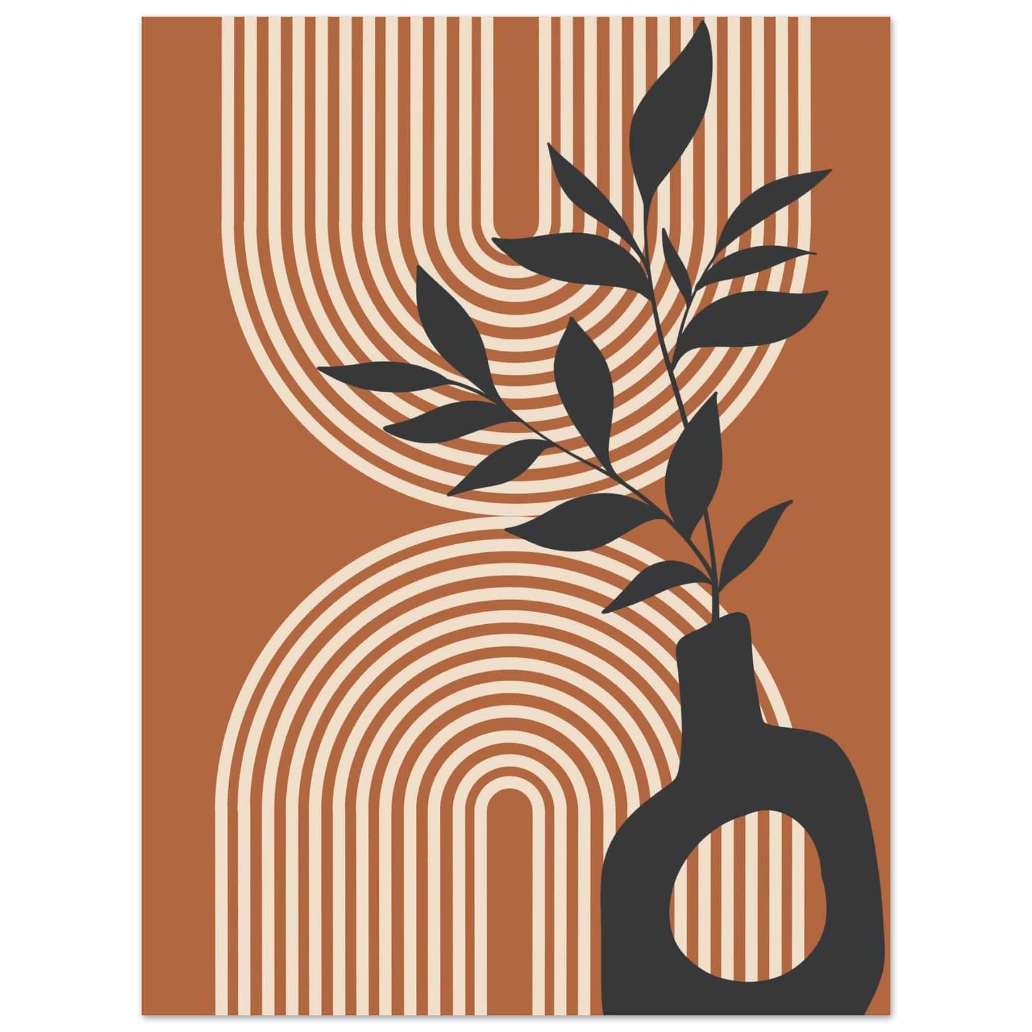 Artfulprints Poster Boho – Arched still life - 30x40 cm - Terracotta