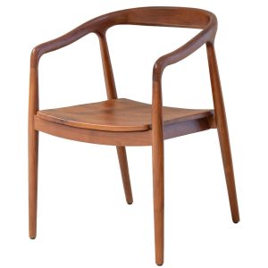 DÉJA Living Eetkamerstoel Lasse – Walnoot Hout – Set van 2 DÉJA Living Eetkamerstoel Lasse – Walnoot Hout – Set van 2