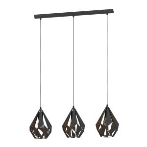 EGLO hanglamp Carlton 1 – e27 – 80,5 cm – zwart/koper EGLO hanglamp Carlton 1 – e27 – 80,5 cm – zwart/koper