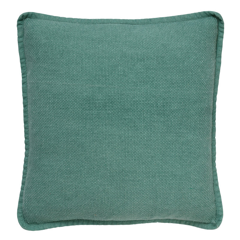 BOWIE - sierkussen 45x45 cm - gewassen katoen - Sagebrush Green - groe