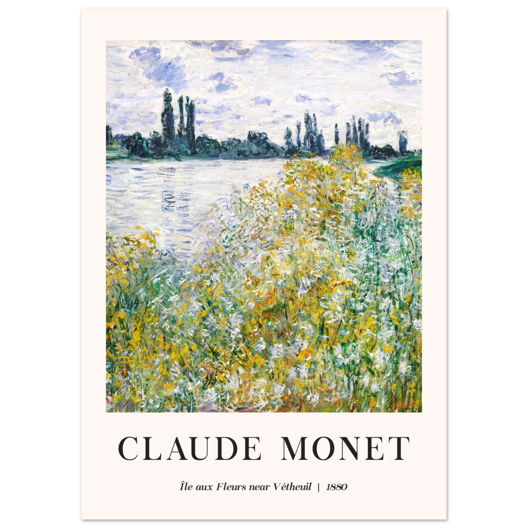 Artfulprints Poster Claude Monet - Île aux fleurs near Vétheuil - 50x7