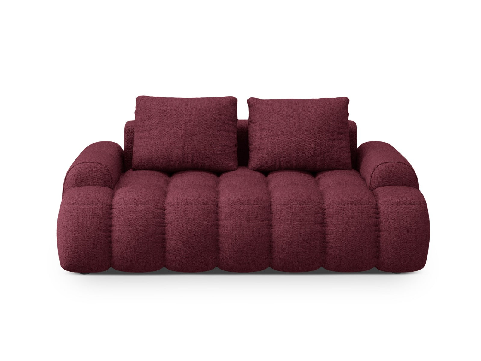 Cosmopolitan Design Bank Linz 2-zits, structurele stof bordeaux - 100x