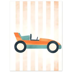 Artfulprints Poster Retro raceauto – 30×40 cm – Oranje Artfulprints Poster Retro raceauto – 30×40 cm – Oranje