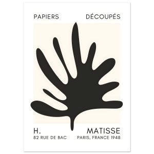 Artfulprints Poster Matisse – Coral drift black – 50×70 cm – Zwart Artfulprints Poster Matisse – Coral drift black – 50×70 cm – Zwart
