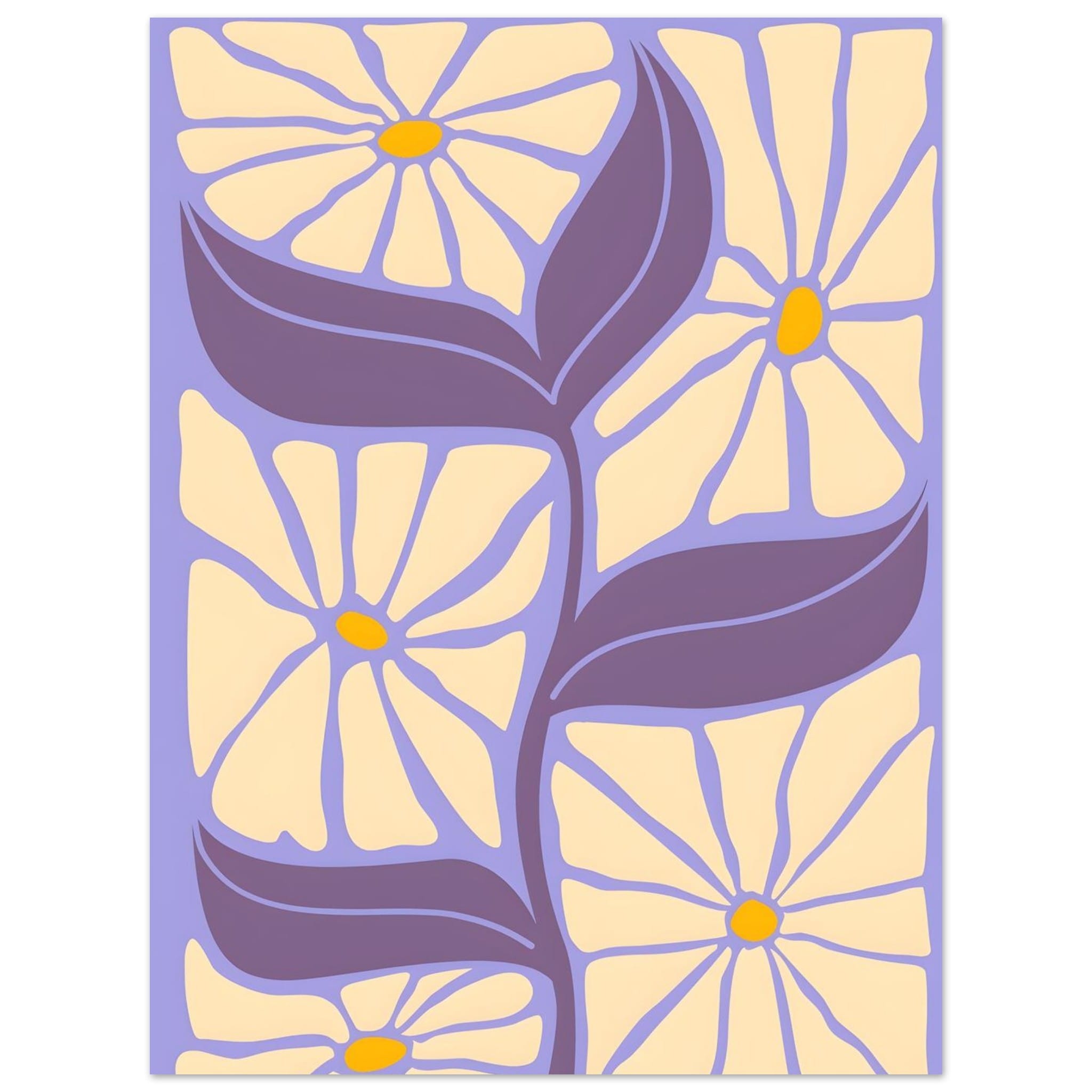Artfulprints Poster Matisse - Floral form - 30x40 cm - Paars