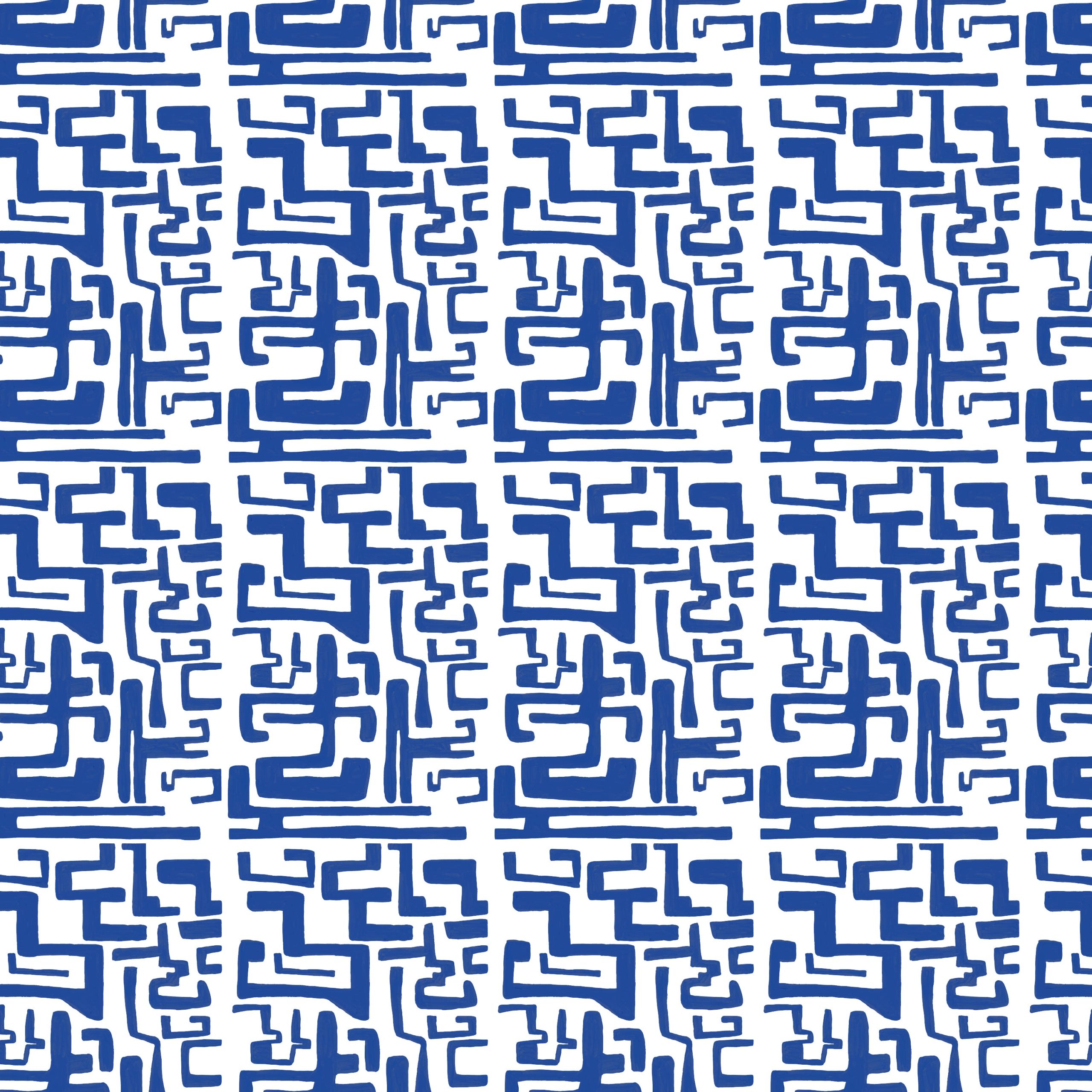 Catchii Behang Kuba kobolt blauw