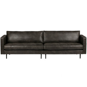 WOOOD classic 3-zits bank Rodeo – Recycle Leer – Zwart-83x275x88 WOOOD classic 3-zits bank Rodeo – Recycle Leer – Zwart-83x275x88