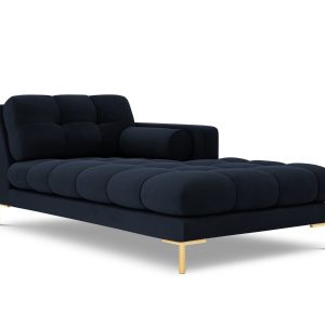 Cosmopolitan Design rechter chaise longue Bali flueel, donkerblauw – 1 Cosmopolitan Design rechter chaise longue Bali flueel, donkerblauw – 1