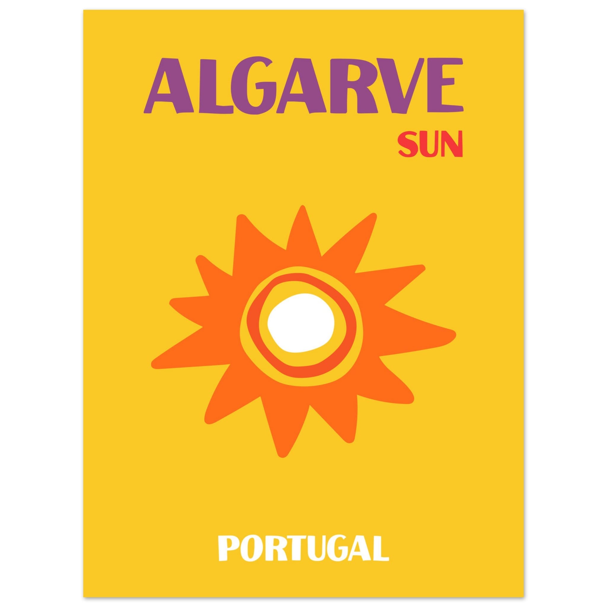 Artfulprints Poster Portugal - Algarve - 30x40 cm - Geel