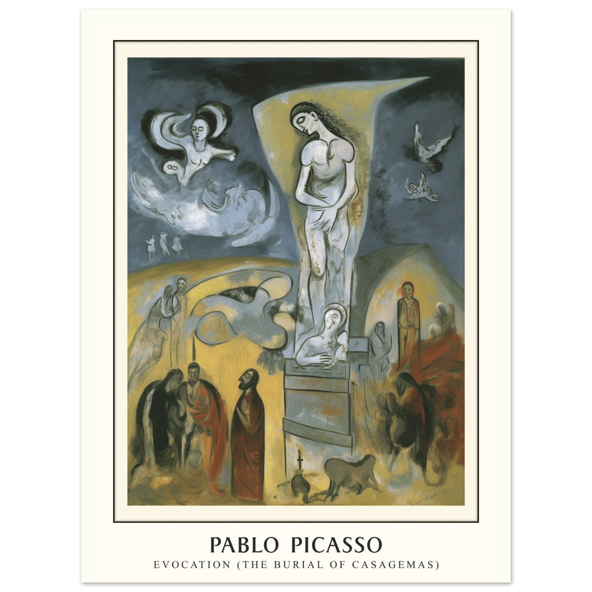 Artfulprints Poster Pablo Picasso - Evocation - 30x40 cm - Meerkleurig
