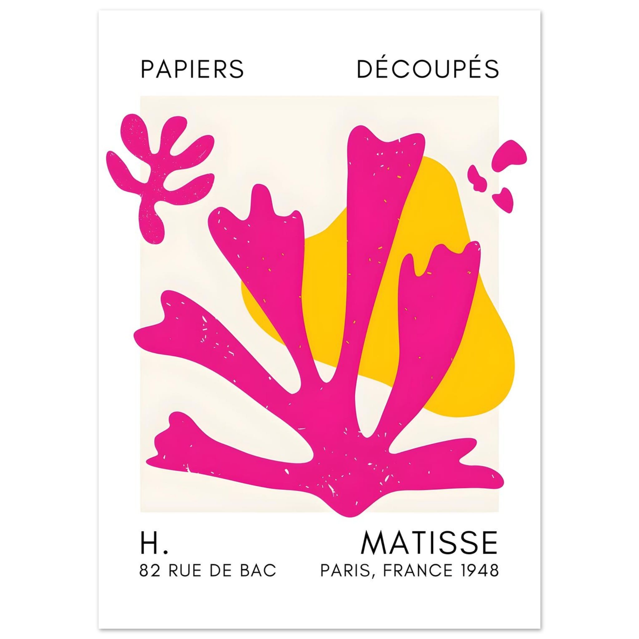 Artfulprints Poster Matisse – Abstract bloom pink - 50x70 cm - Roze