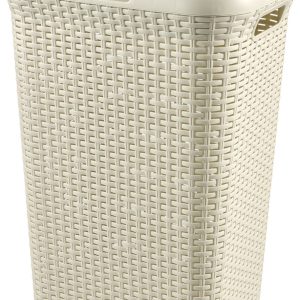 Curver Style Wasmand met Deksel – 60L – Vintage wit