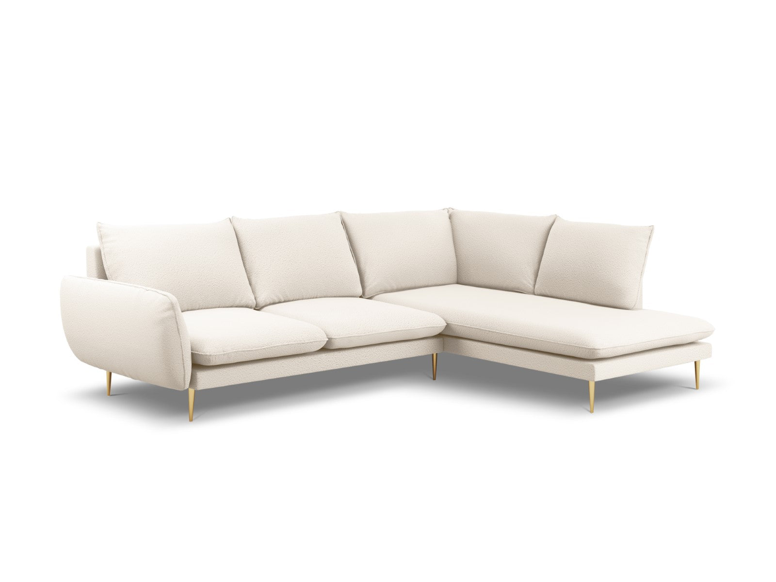 Cosmopolitan Design rechter hoekbank Vienna 6-zits, boucle, beige - 18