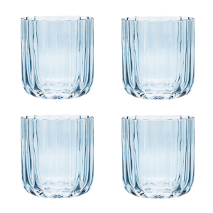 Brut Homeware Tumbler Gaia – set van 4 – blauw Brut Homeware Tumbler Gaia – set van 4 – blauw