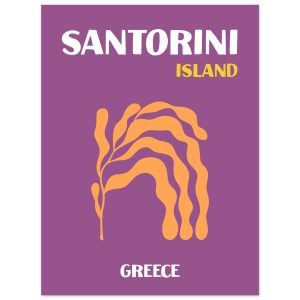 Artfulprints Poster Griekenland – Santorini – 30×40 cm – Paars Artfulprints Poster Griekenland – Santorini – 30×40 cm – Paars