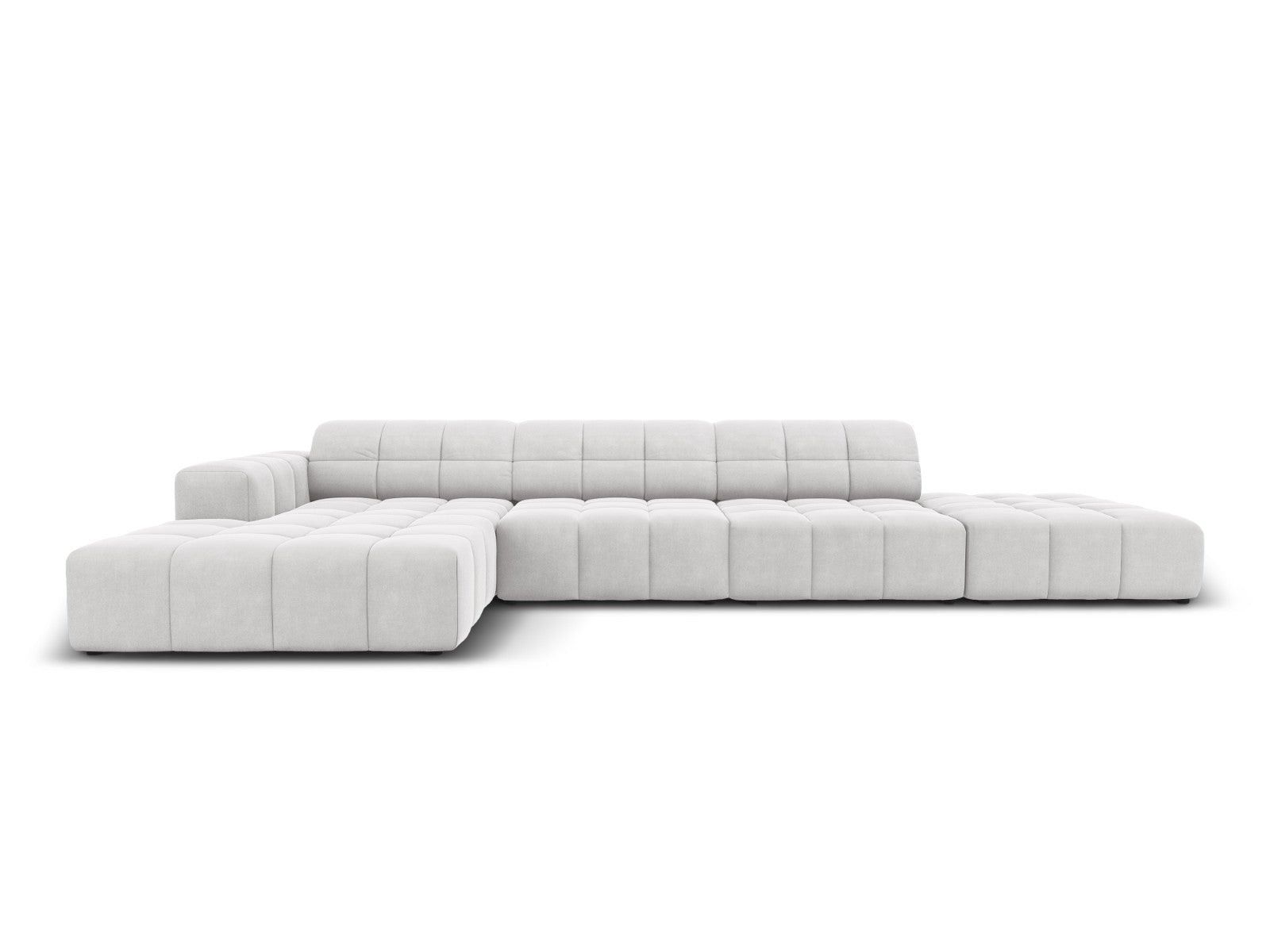 Cosmopolitan Design linker hoekbank Chicago 5-zits, flueel geld - 167x