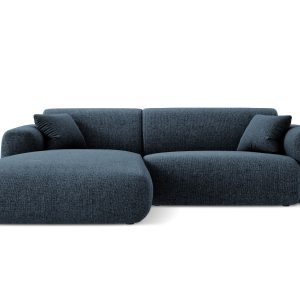 Cosmopolitan Design linker hoekbank Nolio 4-zits, chenille, koningsbla Cosmopolitan Design linker hoekbank Nolio 4-zits, chenille, koningsbla