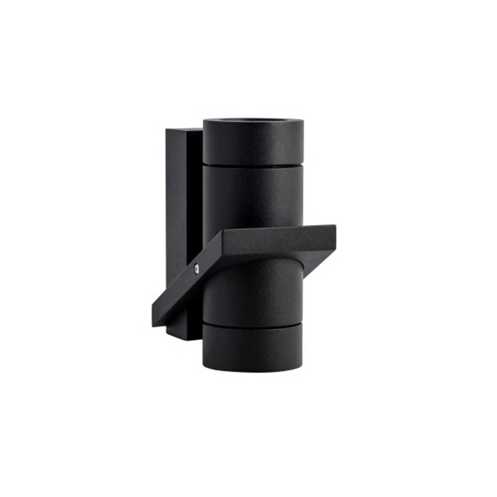 Artdelight wandlamp Double - 2 lichts - 11.7 x 16.2 cm - zwart