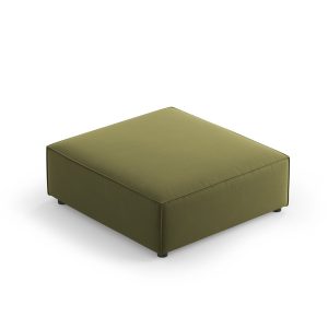 Cosmopolitan Design Poef Arendal flueel, lichtgroen – 80x102x40cm