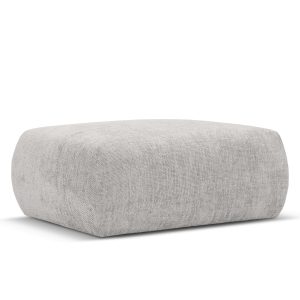 Cosmopolitan Design Poef Matera chenille, lichtgrijs – 68x86x40cm Cosmopolitan Design Poef Matera chenille, lichtgrijs – 68x86x40cm
