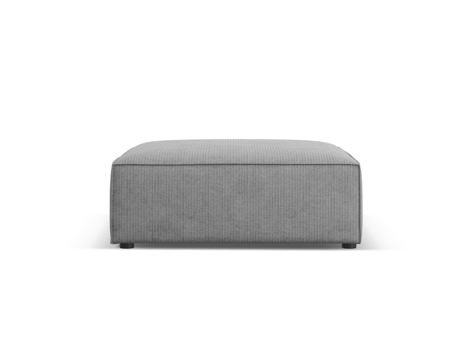 Cosmopolitan Design Poef Arendal chenille met ribbeleffect, donkergrij