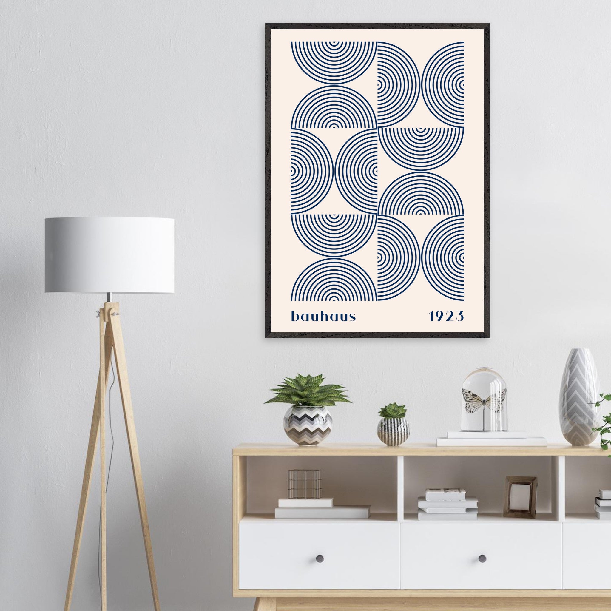 Artfulprints Poster Bauhaus - Twisted arches 1923 - 70x100 cm - Blauw