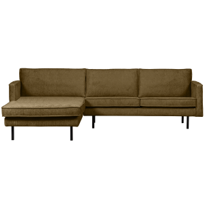 WOOOD chaise longue links Rodeo – Velvet – Brass – 85x300x155 WOOOD chaise longue links Rodeo – Velvet – Brass – 85x300x155