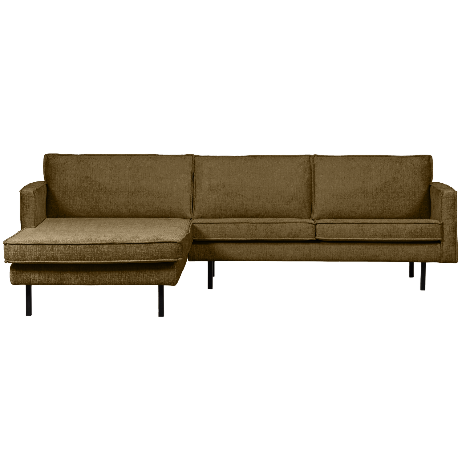 WOOOD chaise longue links Rodeo - Velvet - Brass - 85x300x155