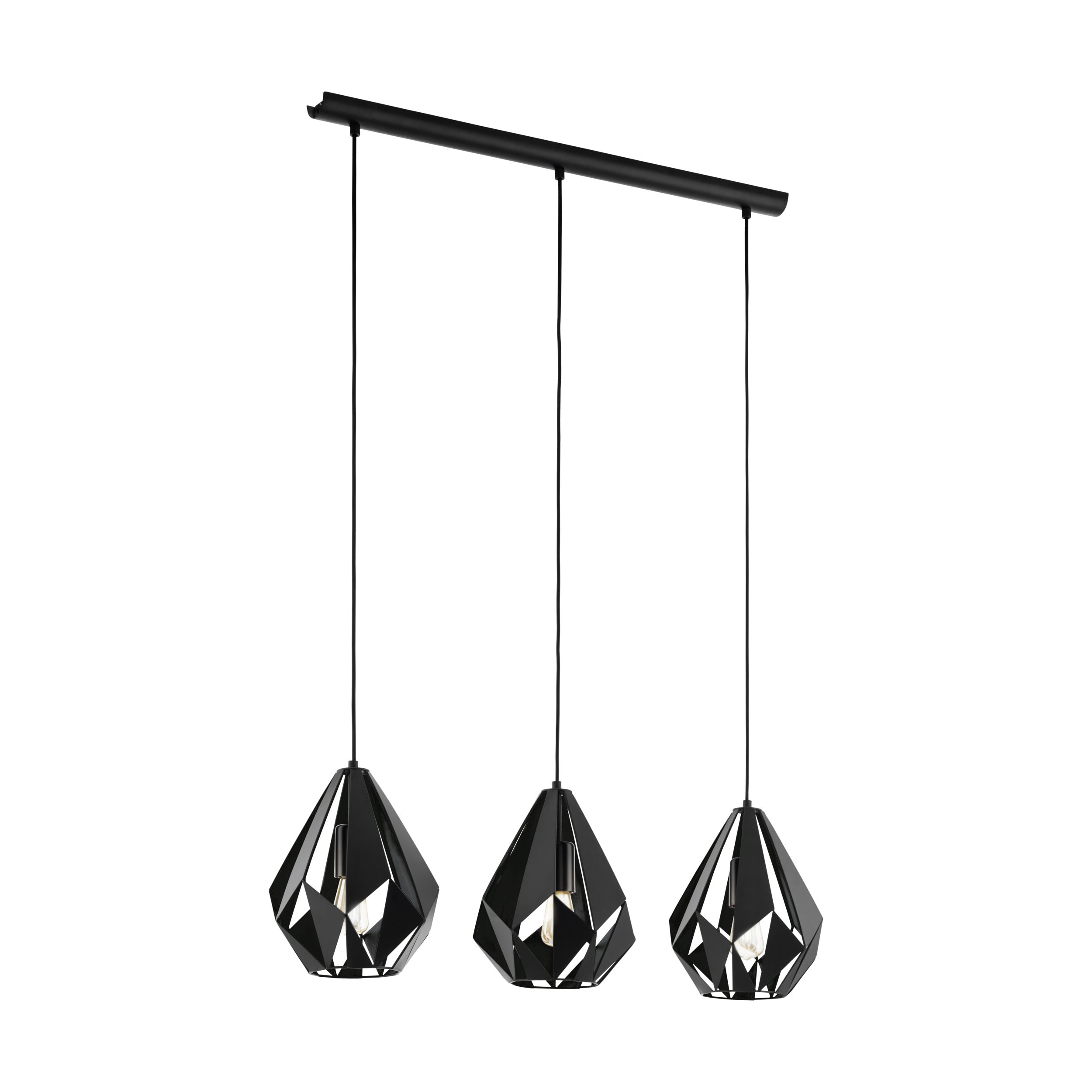 EGLO hanglamp Carlton 5 - e27 - 80,5 cm - zwart