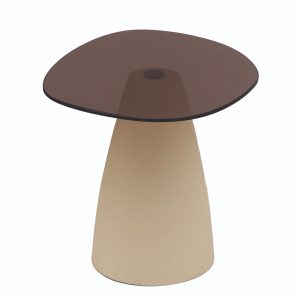 Brix salontafel Mylon beige – glas – 50 cm Brix salontafel Mylon beige – glas – 50 cm