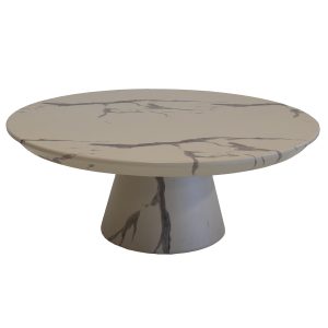 DÉJA Living Salontafel Flen Rond – Marmerlook – 90x90x35cm