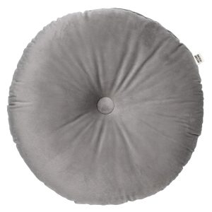 OLLY – sierkussen Ø38 cm – rond velvet – Micro Chip – grijs OLLY – sierkussen Ø38 cm – rond velvet – Micro Chip – grijs