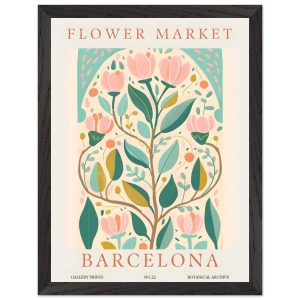 Artfulprints Poster met Lijst Flower market – Barcelona – 30×40 cm – M Artfulprints Poster met Lijst Flower market – Barcelona – 30×40 cm – M