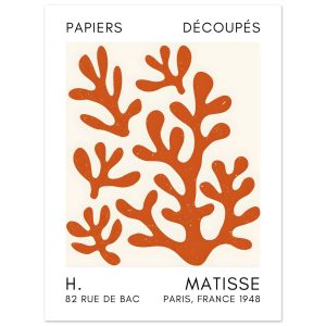 Artfulprints Poster Matisse – Coral shadows orange – 30×40 cm – Oranje Artfulprints Poster Matisse – Coral shadows orange – 30×40 cm – Oranje