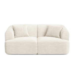 Cosmopolitan Design Modulaire bank Campi 2-zits, ribfluwelen ivoor – 9 Cosmopolitan Design Modulaire bank Campi 2-zits, ribfluwelen ivoor – 9