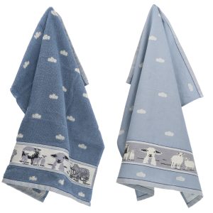 Luxe Keukendoek en Theedoek Schaap Grijs Blauw – Bunzlau Castle – 100% Luxe Keukendoek en Theedoek Schaap Grijs Blauw – Bunzlau Castle – 100%